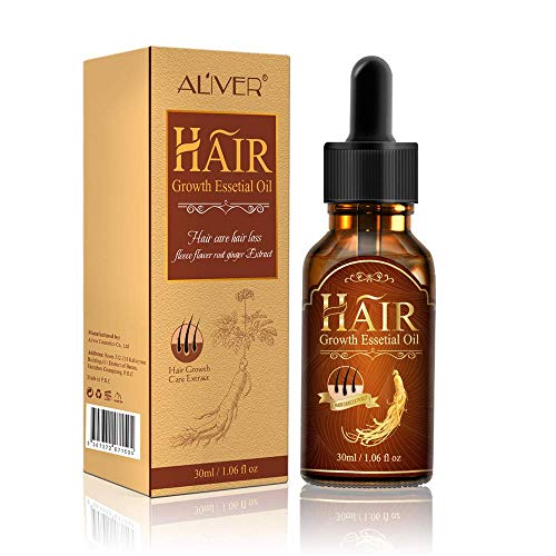Bestidy Hair Growth Essential Oil Fleeceflower Root Ginger Extract Hair Care Serum Stops Hair Loss Promotes Hair Regrowth Topical Treatment for Thinning Hair for Women & Men