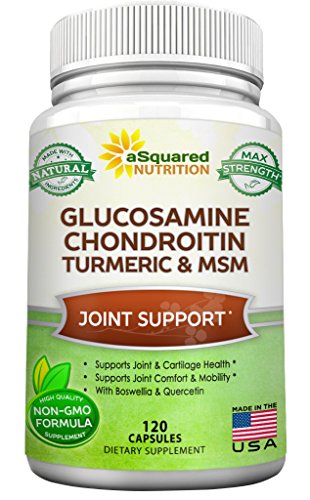 Glucosamine Chondroitin Turmeric MSM Boswellia - 120 Capsules - Joint Support Supplement
