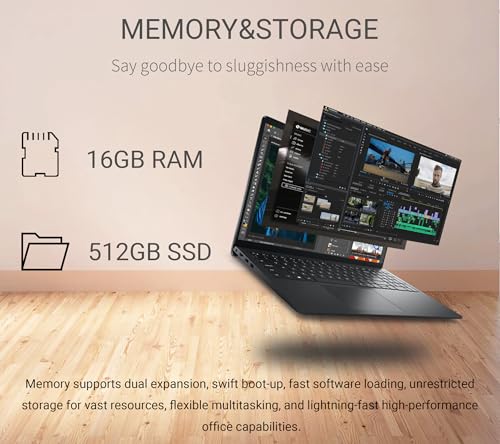 Image of Dell Inspiron 15 3000 Laptop Computer, FHD 15.6-Inch Display, Intel Core i3 Processor, 16GB RAM, 512GB SSD, Windows 11, Microsoft Office Included Lifetime, 10-Key Numeric Pad, Wi-Fi 6, Webcam, Black