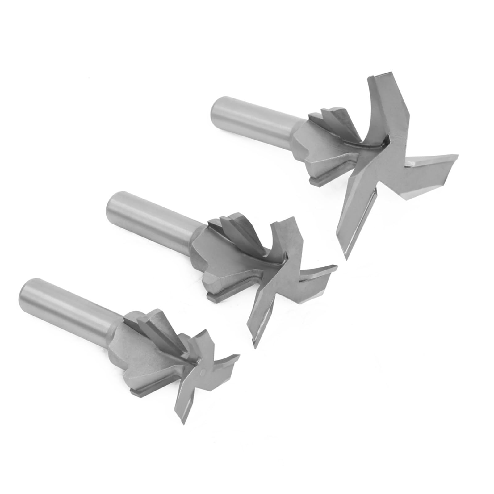 Narzędzia tokarskie, 1PC 1/4 uchwyt 1/2 uchwyt łukowy zintegrowany nóż 2 krawędzie, 3 krawędzie ze szwami frez do drewna narzędzie tnące(12.7mm 2 Blades R18)