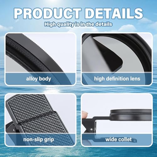 Image of CPL Filter for Mobile Set, 52mm Clip-On Polarizing Lens Filter Kit,Nd Filter for Mobile Compatible with Most Smartphones for Outdoor Photography
