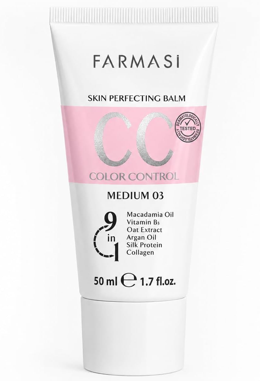 FARMASi CC Cream, Tinted Moisturizer Foundation, Medium, 1.7 fl oz