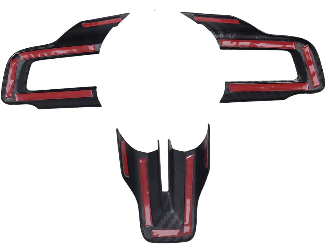 Steering Wheel Cover Trim for Ford Mustang Interior Accessories 2015 2016 2017 2018 2019 2020 2021 2022 2023(Glossy Black)