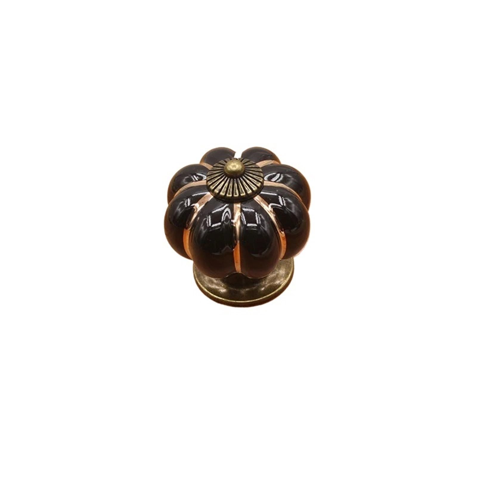 Kifsdlf Color7 2Pcs Ceramic Pumpkin Cabinet Knob Drawer Furniture Handles Dresser Single Hole Door Pulls Cupboard Hardware For Cupboard Wardrobes Furniture(Color7)
