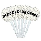 Drake Cupcake Picks Toppers Decoration Set of 6 - Multicolored Speckles