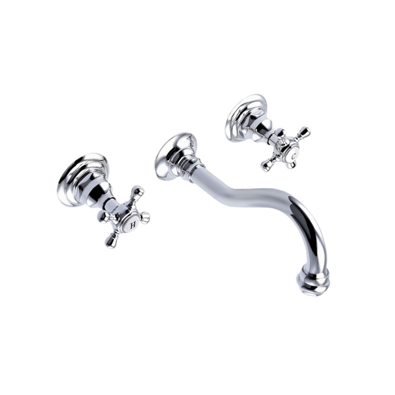 Grifo de baño empotrado de diseño antiguo con mezclador mate para lavabo y bañera