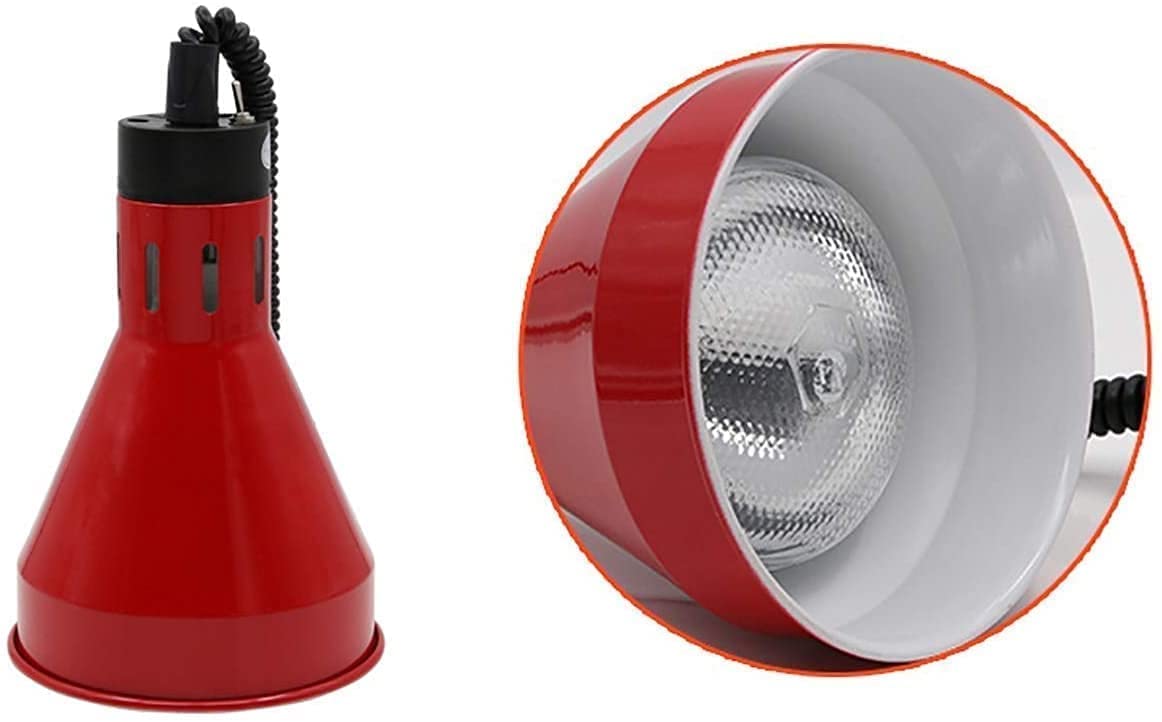 Lampa grzewcza do podgrzewania żywności, lampa grzewcza do żywności 250 W, teleskopowy żyrandol, regulowana długość, 17,5 cm, lampa grzewcza do żywności z dużym kloszem (kolor: E) (D) (A)