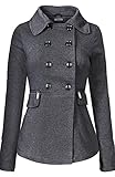 BodiLove Women's Sophisticated Duffle Coat with Detachable Hood