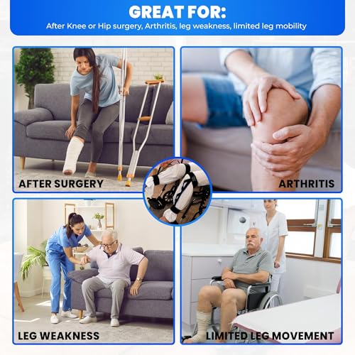holden usa leg handles leg lifters cast handle  adjustable mobility aid with 2 handles for elderly post-surgery hip amp knee support ideal for bed amp car transfers pair 2 count