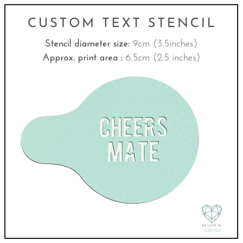 Miniatura 2 de Custom Coffee Stencil, Custom Cocktail Stencil, Personalised Coffee Duster