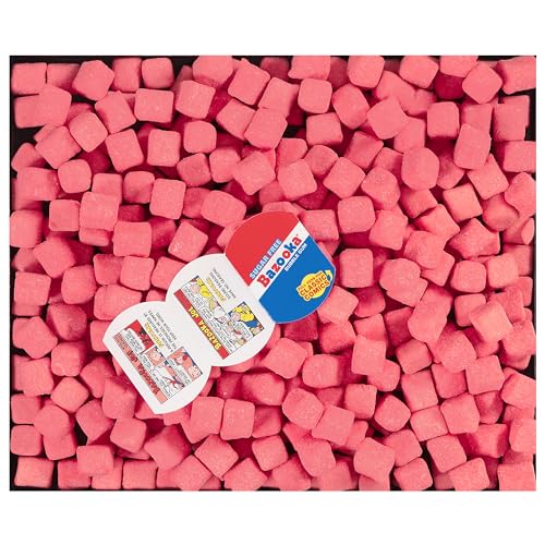 Image of Bazooka Bubble Gum Sugar-Free Chewing Gum Cubes, Bulk in Resealable Bag, 100 Ct in Original Pink Flavor w /Bazooka Joe Comics, Baseball Party Favors, Nostalgic 90s Candy (Pack of 12)