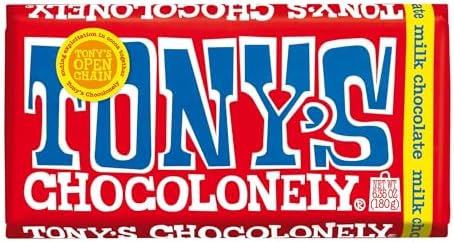 Amazon.com : Tony’s Chocolonely Belgian Milk Chocolate Candy Bar, Pure Chocolate Bar for Snacks, Party Favors, Gifts, or Gift Basket, 32% Cacao, Made From Quality Fairtrade Cocoa, 6.35 Oz