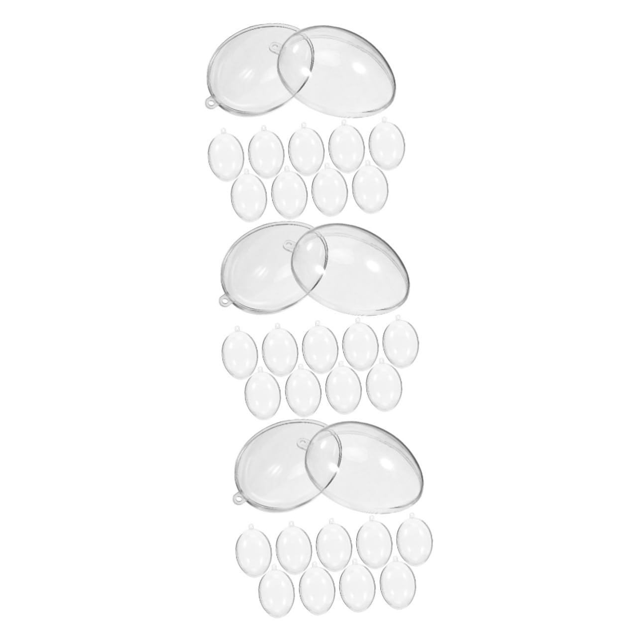 TOPBATHY 3 Juegos Bola Transparente Bola De Acrilico Rellenable con Decoraciones De Su Elección Decoración Fiesta Colgantes Decorativos Decoración Navideña Bolas Claras Acrílico 10 Uds * 3