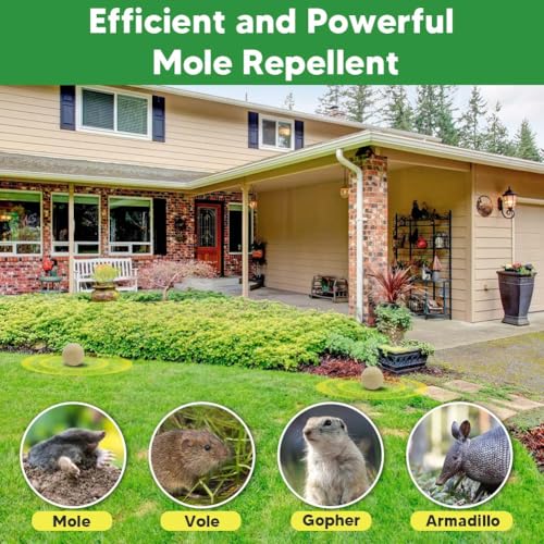 Pesdispear Repellente Per Talpe, Alternativa Alla Trappola Per Talpe, Acchiappa La Talpa Dissuasori Per Talpe Meglio Del Ultrasuoni Dissuasore Per Topi 8 Pacchetti - 2