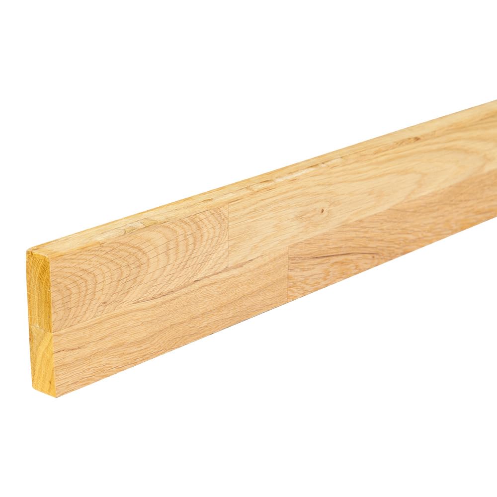 House of Worktops | Solid Oak Kitchen Worktop | 3M x 620mm x 40mm | European Solid Oak Kitchen Worktop | Free Cut to Size | 40mm Wide Staves (Upstand 3M x 80mm x 18mm)
