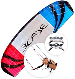 Flexifoil 4.9m² Adult Blade Power Kite | Four Lines | Quad Handles | Safety System | Professional Beach Summer Fun Trick Stunt Kites
