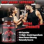 agobi Testosterone Supplement for Men - 11 Herbs - Ashwagandha, Tribulus, Ginseng & More - 60 Capsules for 1 Month - Image 5