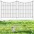 10 Panels No Dig Dog Fence Outdoor for Yard, 24 in(H) X 20 ft(L) Decorative Garden Fence Animal Barrier for Dogs, Rustproof Metal Wire Garden Edging Fence and Borders, Temporary Fencing Stakes