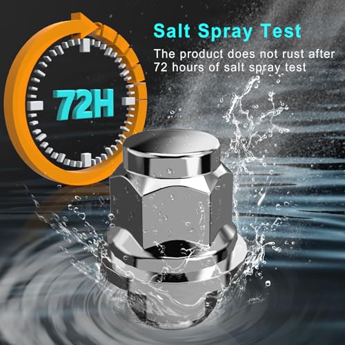 Image of DAPHNIE M12x1.5 HEX 13 /16 inch(21mm) OEM Chrome Lug Nuts-Replacement for Toyota Avalon Camry Highlander Prius Sienna, Lexus IS300 LFA CT200h HS250h GS450h and More(Set of 20)