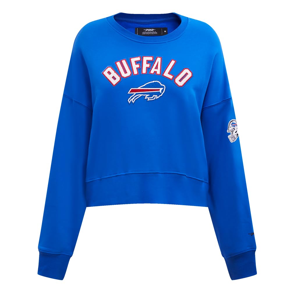Pro Standard Womens NFL Buffalo Bills Classic Chenille Crewneck Sweatshirt Royal Blue Xs