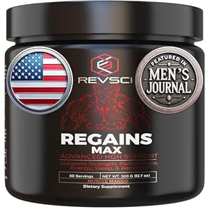HGH Supplements for Men & Women, RevSci Regains Max Natural Anabolic Peptides for Muscle Growth Men & Human Growth Hormone for Men, Muscle Builder for Men, Post Workout Recovery Powder Mens Supplement