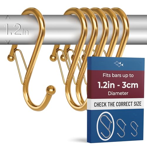 Blau Marité 6-Pack Metal S Hooks for Hanging – Heavy-Duty