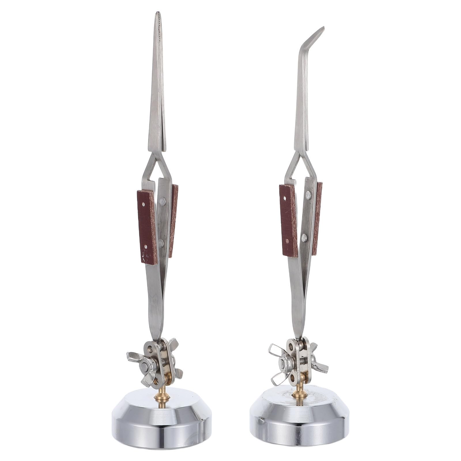 2 Piezas Pinzas Industriales Diseño Ergonómico de Acero al Carbono con Puntas Rectas y Curvas y Resistencia a Altas Temperaturas para Joyería y Bricolaje