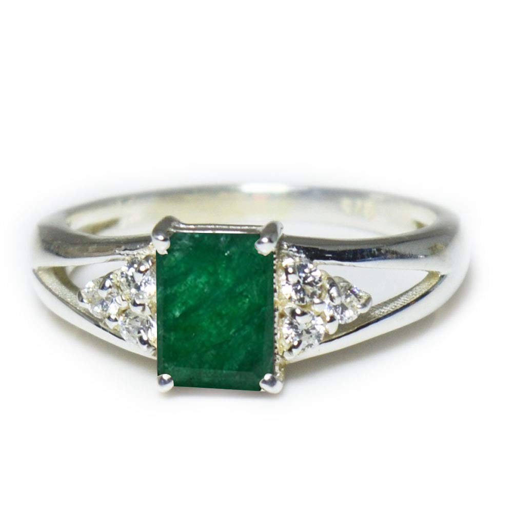 Anillos de compromiso de plata de ley con piedras preciosas naturales para mujer, hechos a mano, tallas de la H a la Z