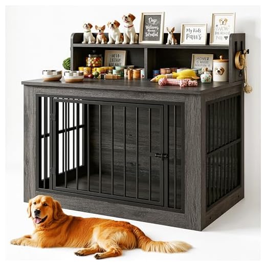 Stylish Heavy Duty Wooden Dog Crate