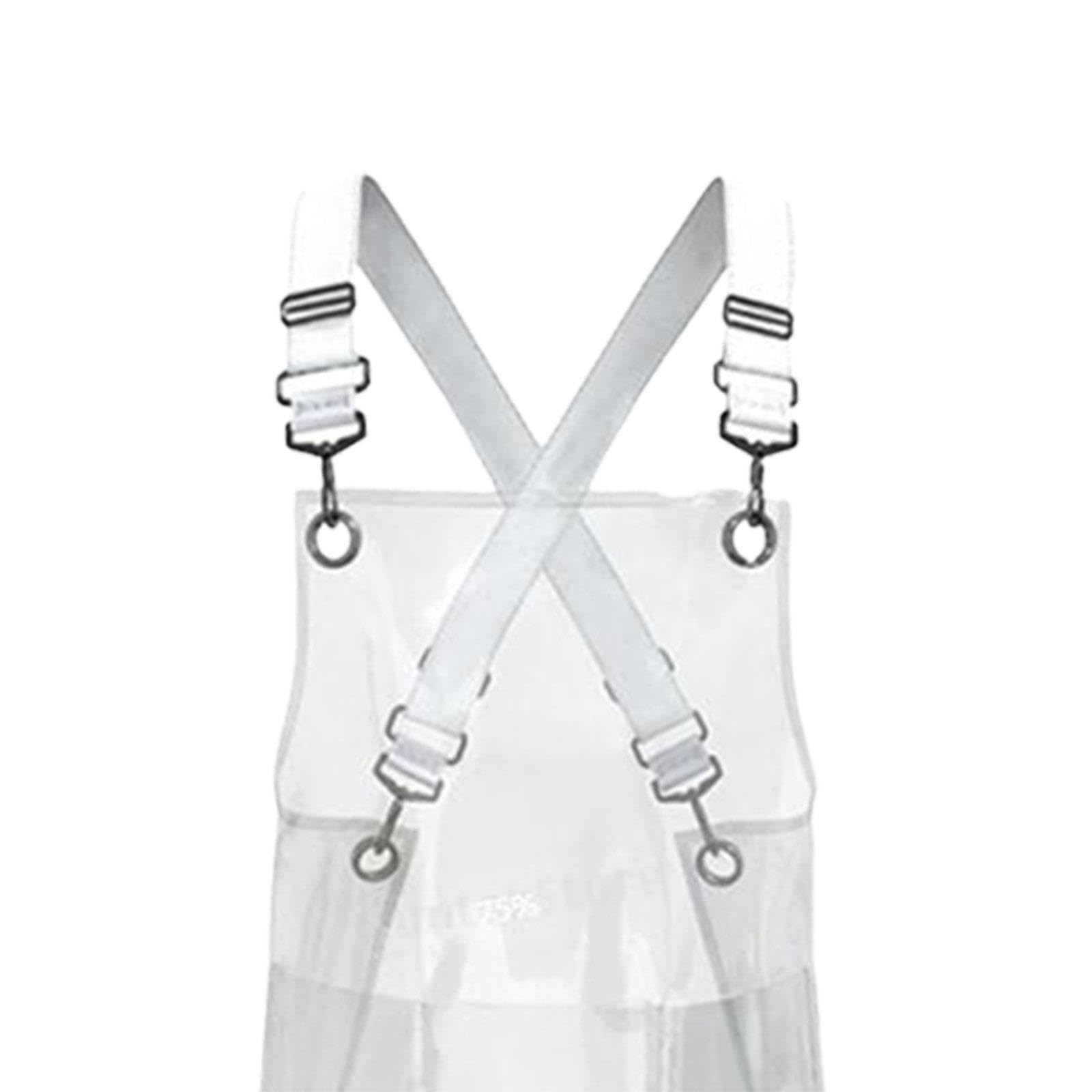 Tablier Transparent pour Un Nettoyage Facile En Cuisine, Blanc 80cm