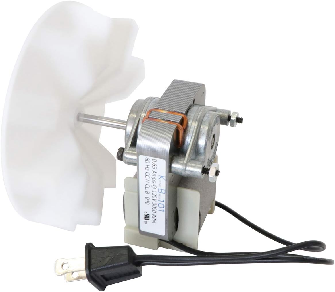 Kitchen Basics 101 Complete Universal Kit for Broan Nutone Exhaust Fan Motor C01575 50 CFM 120V Uppco, Ventorola E498-1, Bay Motors, Sears 569 Dayton, YJF6158,