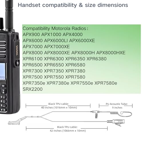 Auricular APX 6000 manos libres para comunicación clara en Motorola 2