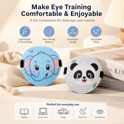Image of Eye Patch for Kids, Reusable Eye Patches for Lazy Eyes, Pirate Eyes Patch, Eye Cover, Christmas Pirate Theme, Cartoon Character Color Matching (white + blue)