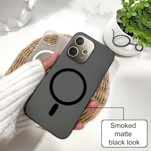 Image of COLORflow Back Cover Compatible with Oppo A5 Pro 5G / A5 Pro 4G | Black Matte Finish | MAG-Safe | Slim Soft Touch Case with Anti-Slip Grip & Camera Protection