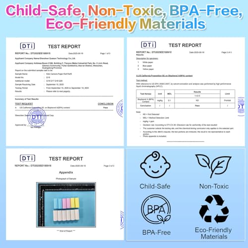 18 Rollen Kinderkamera-Papierrolle, Nachfüllpackung, kompatibel mit den meisten Sofortdruckkameras für Kinder (5,7 x 2,5 cm)