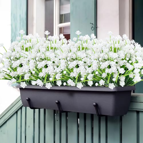 AGIRL 24 Bundles Artificial Flowers for Outdoor,No Fade Fake Plastic Flowers Faux Plants for Decoration Hanging Planters Indoor Outside Garden Porch Window Box Home Wedding Farmhouse by AGIRL - Image 3