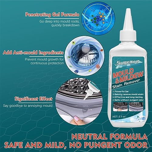 Sugemur Mould Remover, Household Mould Remover Gel, Large Capacity Mildew Removal, Mould and Mildew Cleaner for Bathroom Toilet Washing Machine Seal Kitchen Sink Grout Tile Stain (1) - Image 3