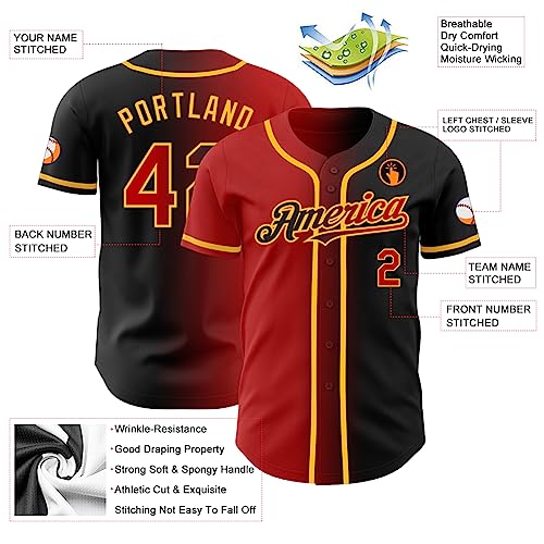 Custom Gradient Baseball Jersey Men Women Youth Personalized Baseball Shirts Sports Uniform Stitched Name Number Logo miniatura 2