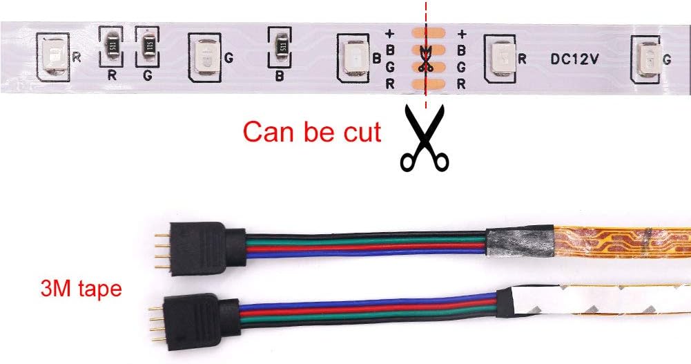 LED Strip Lights, 66ft/20m Bluetooth Smart LED Lights Strip, Sync to Music Color Changing Lights 5050 RGB Waterproof with APP Control, Remote for Home, TV, Bar and Party Decoration