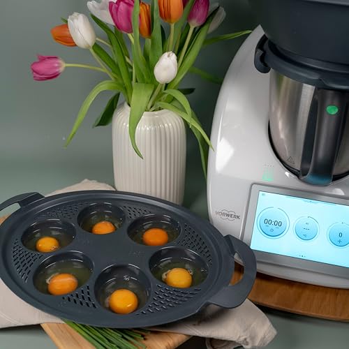 Miniatura 2 de Wundermix - Wunderpoach Para Seis Escalfador De Huevos Para Thermomix Y Monsieur Cuisine Hacer Huevos Escalfados Con Tm Mc Hervir Huevos Cocedor De Huevos Para 6 Huevos