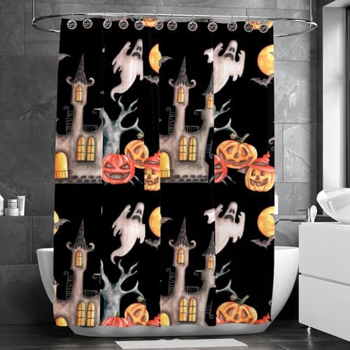 Rideau de douche Halloween pour une ambiance de château hanté - 3