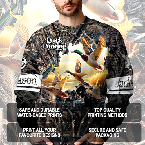 Image of PriAmi Custom Camo Hoodie for Women, 3D Pullover Hunting Sweater Gift