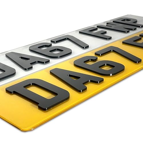 Standard 3D / 4D / 4D GEL/DIAMOND Acrylic Number Plates - Styles UK Rear/Front/Pair for Automotive, Home Use/Outdoor Use
