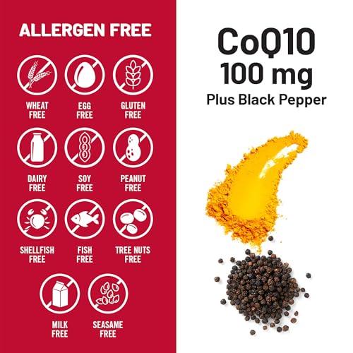 NatureWise CoQ10 100mg + Black Pepper Softgels - High Absorption Coenzyme Q10 + Black Pepper - Antioxidant for Heart Health + Cellular Energy - Vegan, Non-GMO, Gluten-Free - 30 Count[30-Day Supply] - image 7