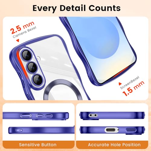 Coque Samsung S25 transparente résistante aux chocs avec support magnétique - 5