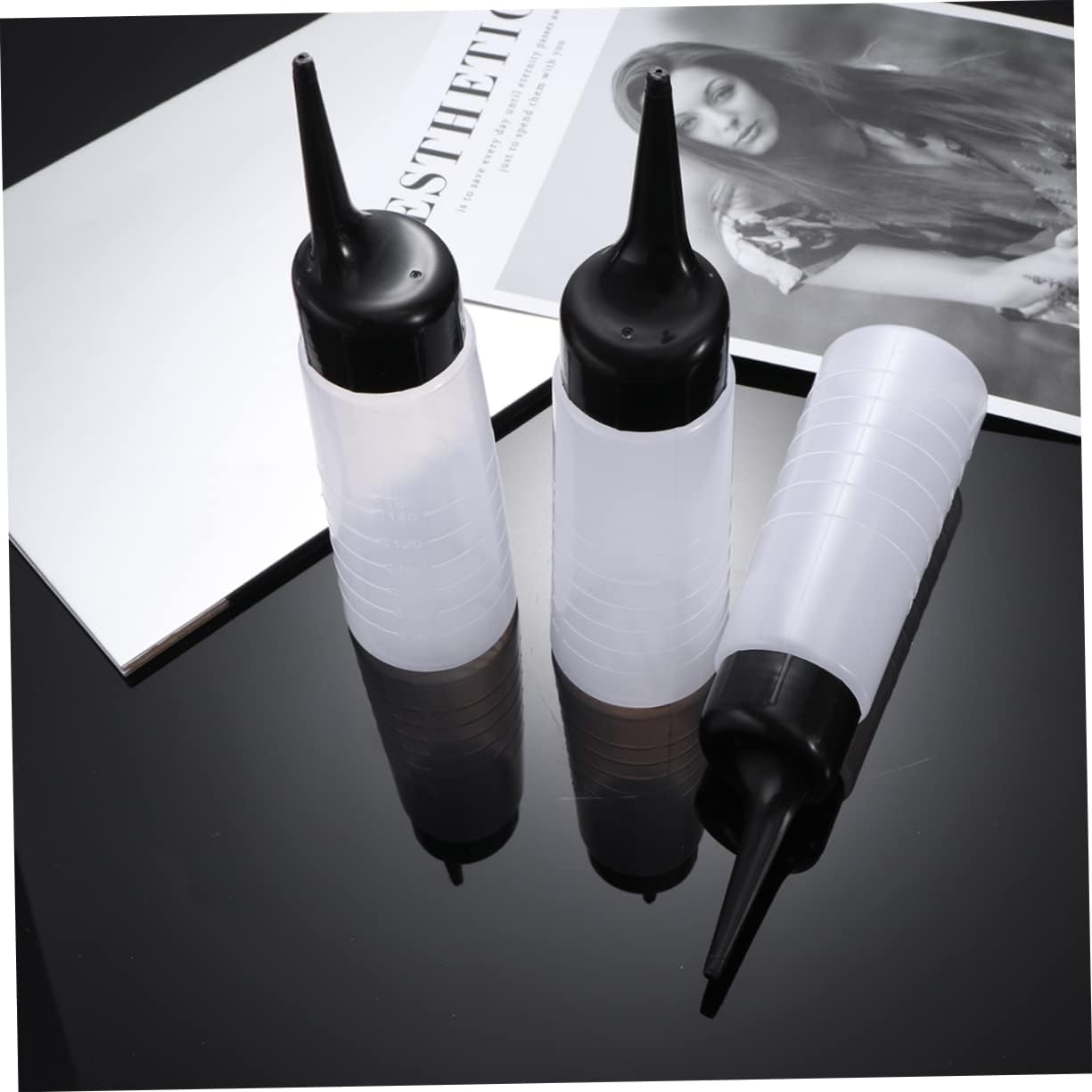 Didiseaon 3pcs Applicator Bottle for Hair Refillable Shampoo Bottle for Hair Dye