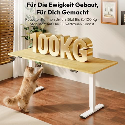 SANODESK Höhenverstellbarer Schreibtisch elektrisch 160x60 cm – Ansicht 3