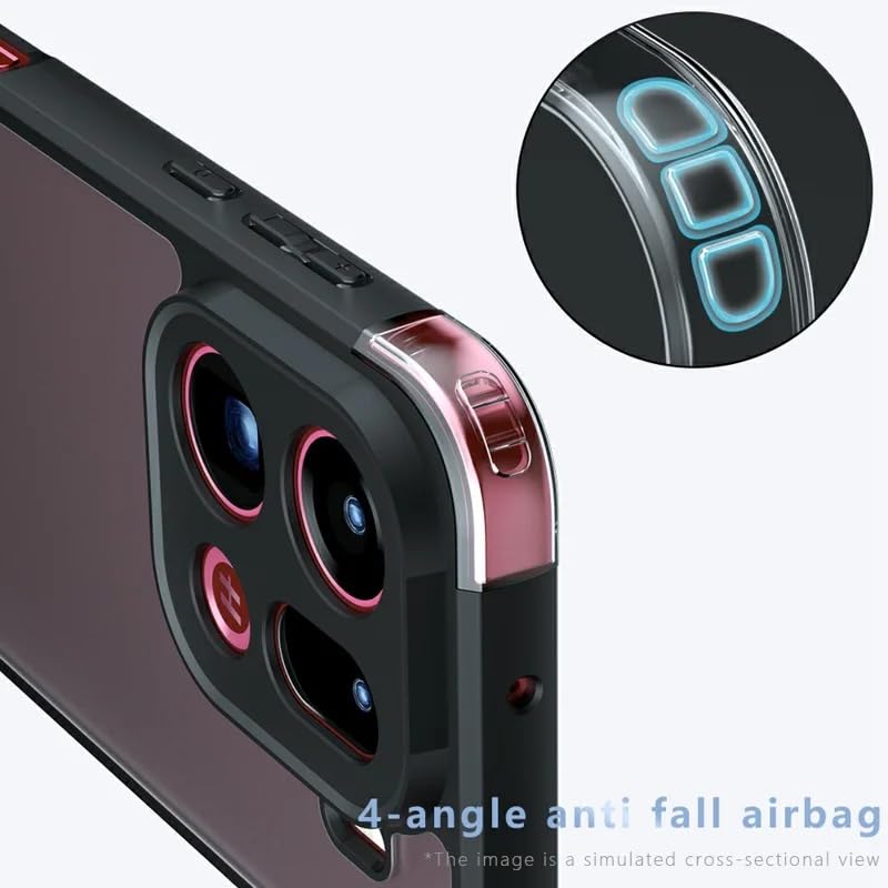 Image of Matte PC + TPU Back Cover Case for Oppo Find X9 Pro 5G, Air Bag Corner Protection, Anti-Fingerprint, Never Turns Yellow, Micro Arc Edge, Camera Lens Guard, Black
