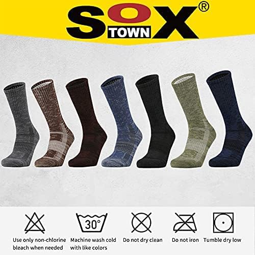 SOX TOWN Unisex Cushioned Crew Training Athletic Socks Men & Women with Combed Cotton Moisture Wicking Breathable Performance - Image 6