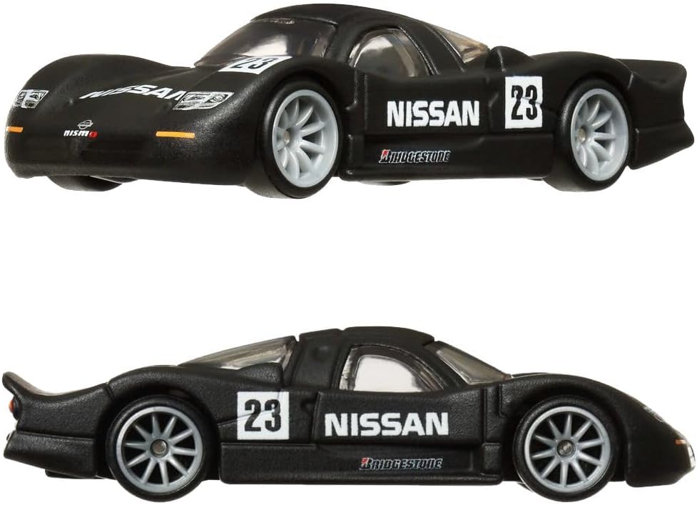Hot Wheels HRR74 Premium 2 Pack Nissan R390 GT1/ '94 Nissan Primera Vehicle Toy Minicar 3 Years Old Blue/Black